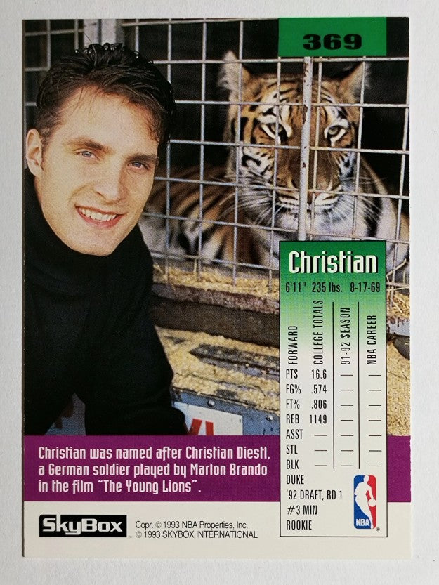 1992-93 SkyBox #369 Christian Laettner SP RC