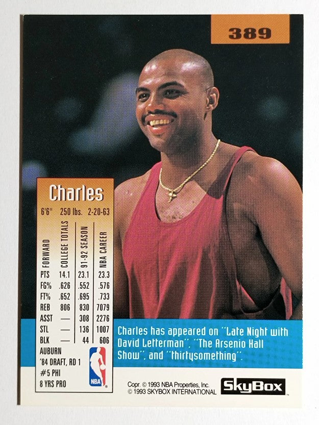 1992-93 SkyBox #389 Charles Barkley