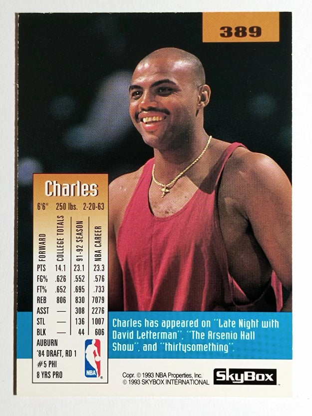 1992-93 SkyBox #389 Charles Barkley (NM)