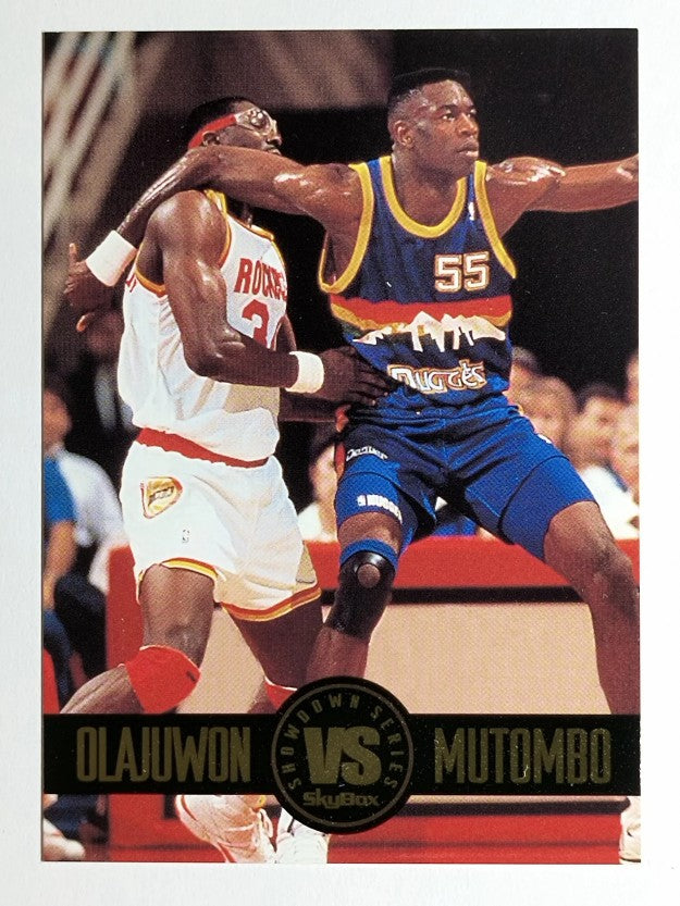 1993-94 SkyBox Premium Showdown Series #SS4 Hakeem Olajuwon/Dikembe Mutombo