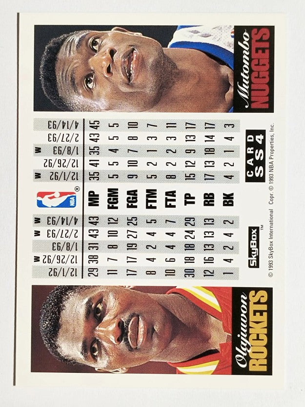 1993-94 SkyBox Premium Showdown Series #SS4 Hakeem Olajuwon/Dikembe Mutombo (NM)