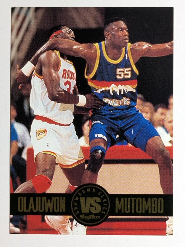 1993-94 SkyBox Premium Showdown Series #SS4 Hakeem Olajuwon/Dikembe Mutombo (NM)