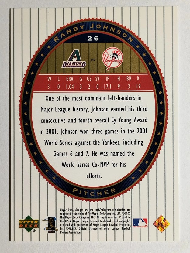 2002 Upper Deck World Series Heroes #26 Randy Johnson