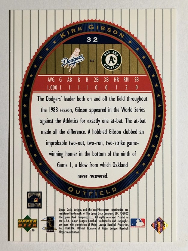 2002 Upper Deck World Series Heroes #32 Kirk Gibson