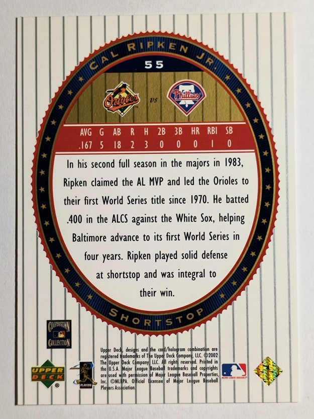 2002 Upper Deck World Series Heroes #55 Cal Ripken