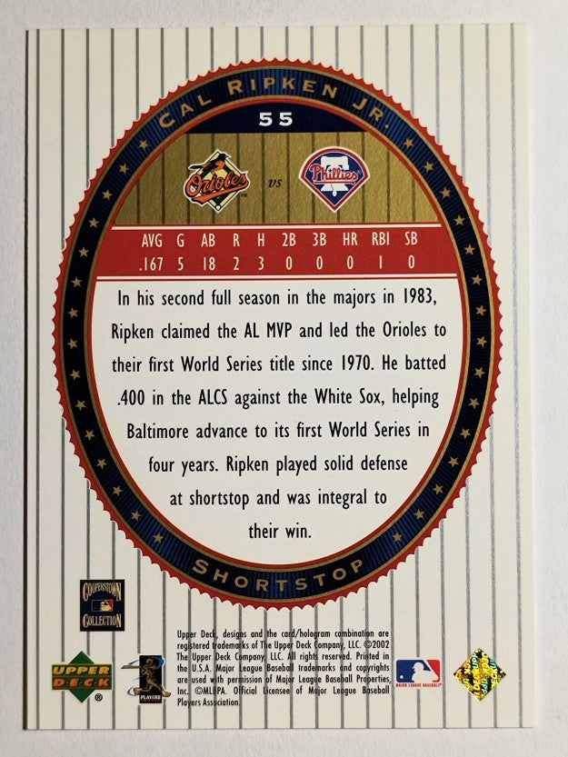 2002 Upper Deck World Series Heroes #55 Cal Ripken