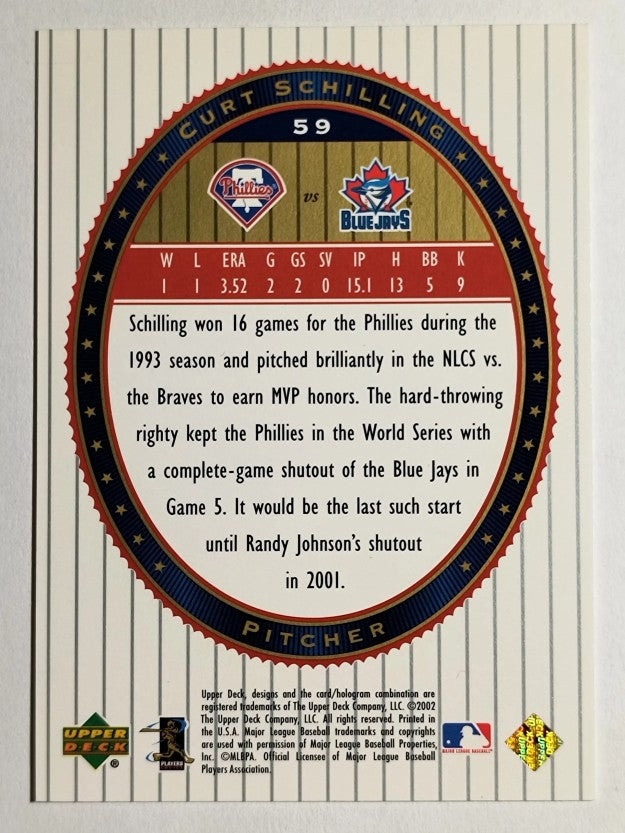 2002 Upper Deck World Series Heroes #59 Curt Schilling