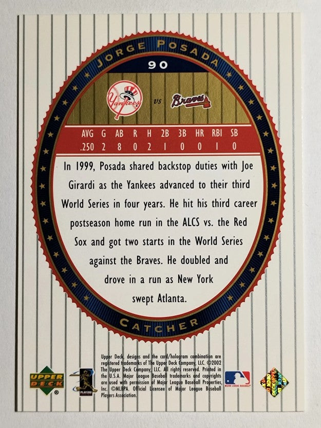 2002 Upper Deck World Series Heroes #90 Jorge Posada