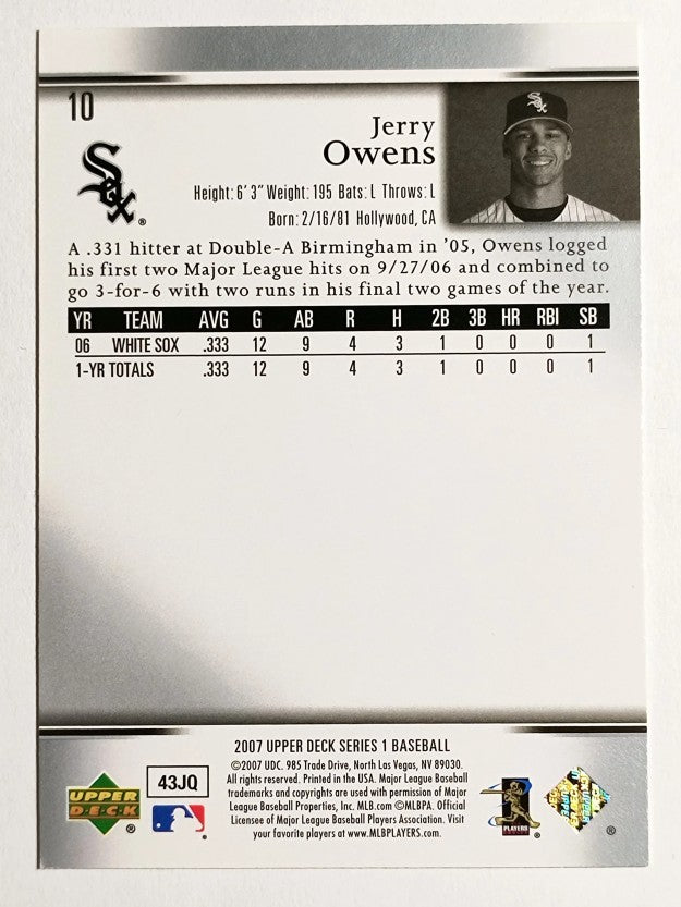 2007 Upper Deck #10 Jerry Owens