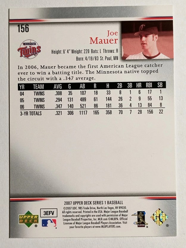 2007 Upper Deck #156 Joe Mauer