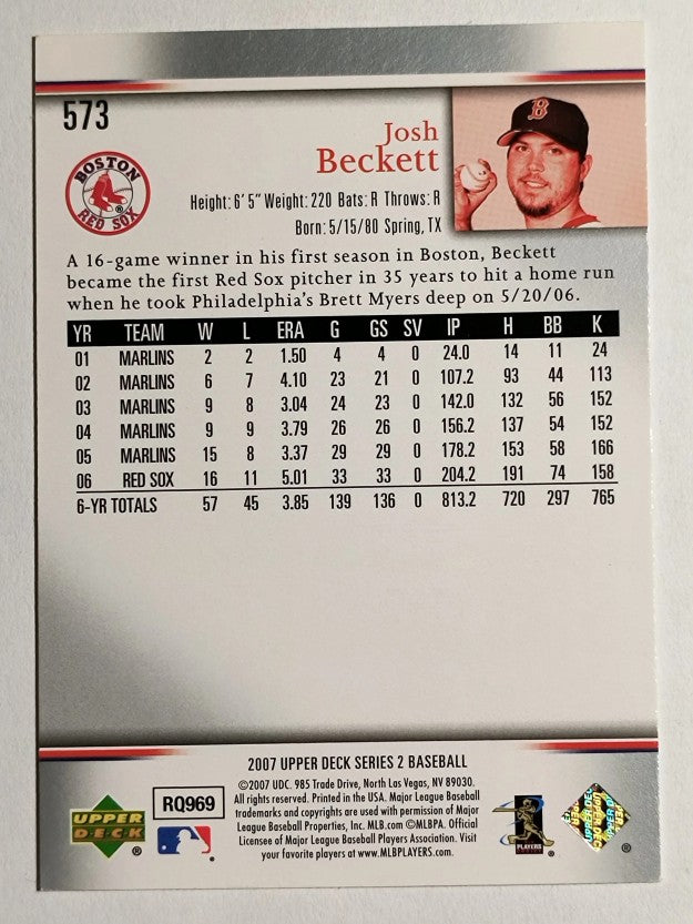 2007 Upper Deck #573 Josh Beckett