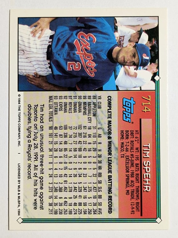 1994 Topps #714 Tim Spehr