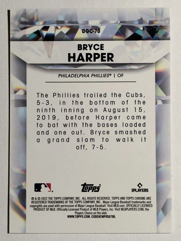 2022 Topps Chrome Update Diamond Greats Die Cuts #DGC70 Bryce Harper