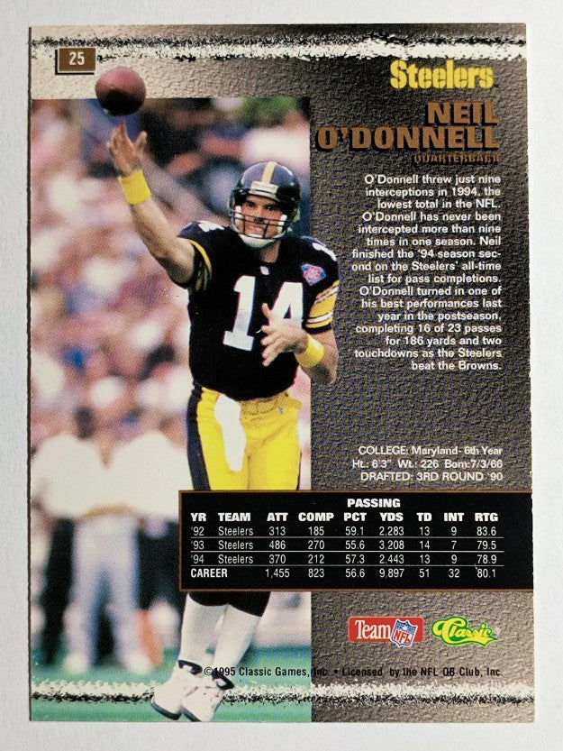 1995 Pro Line Silver #25 Neil O'Donnell