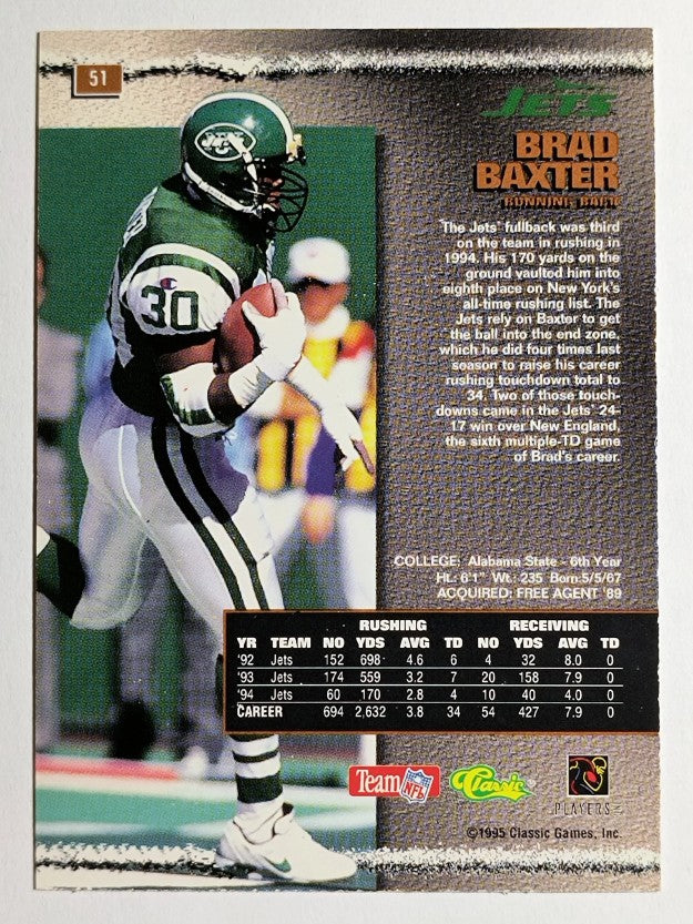 1995 Pro Line Silver #51 Brad Baxter