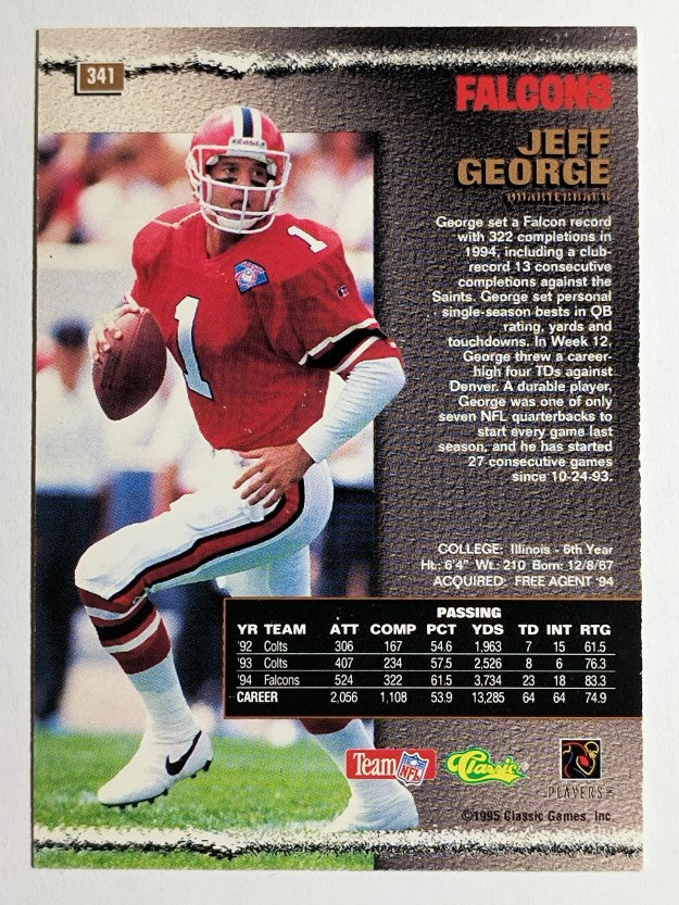 1995 Pro Line Silver #341 Jeff George