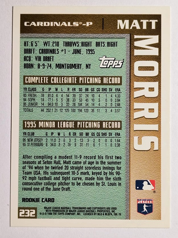 1996 Topps #232 Matt Morris RC