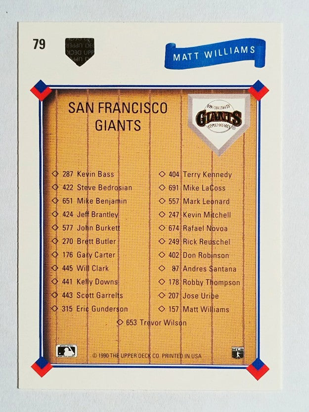 1991 Upper Deck #79 Matt Williams TC
