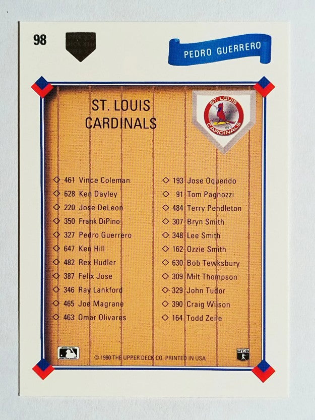 1991 Upper Deck #98 Pedro Guerrero TC