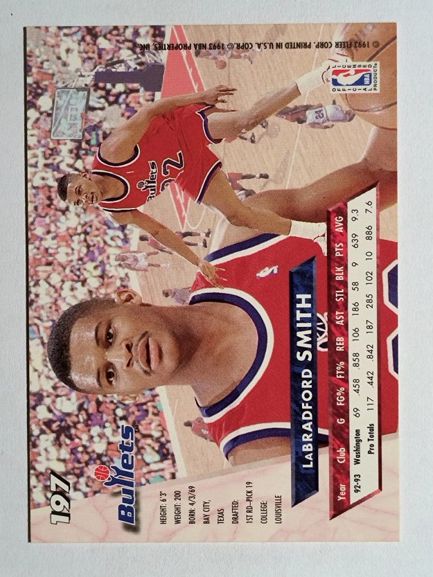 1993-94 Ultra #197 LaBradford Smith