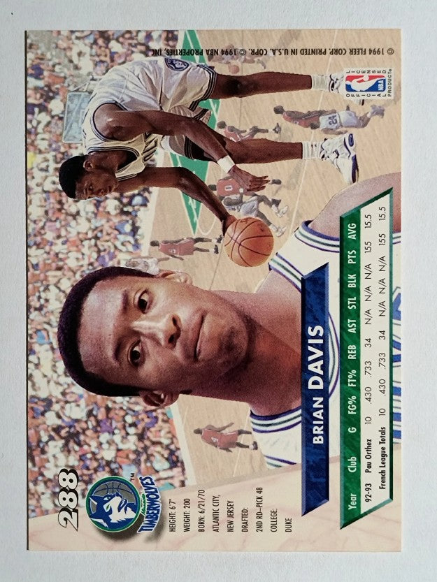 1993-94 Ultra #288 Brian Davis RC