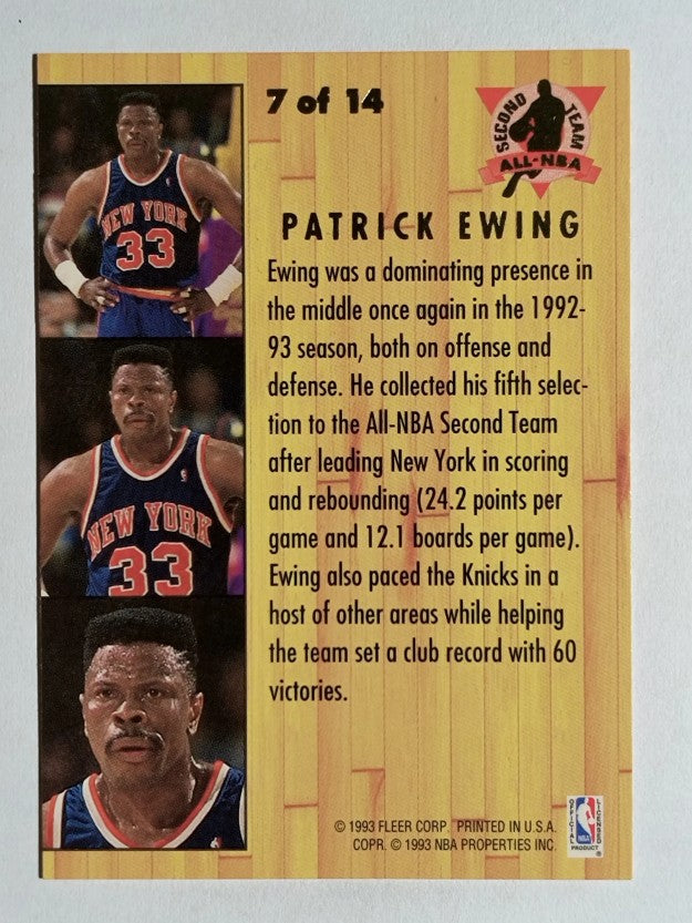 1993-94 Ultra All-NBA #7 Patrick Ewing (NM)