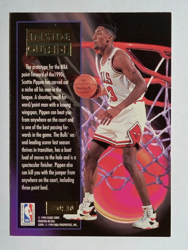 1993-94 Ultra Inside/Outside #7 Scottie Pippen (EXMT)