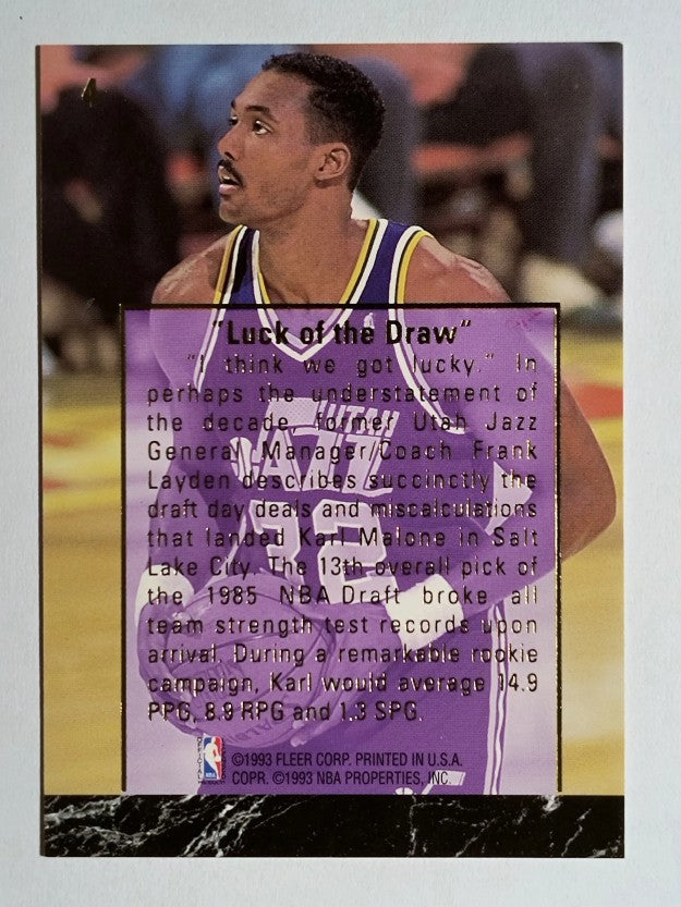 1993-94 Ultra Karl Malone #4 Karl Malone/Luck of the Draw (NM)