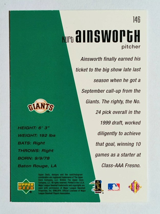2002 Upper Deck Diamond Connection #146 Kurt Ainsworth DC (EXMT)