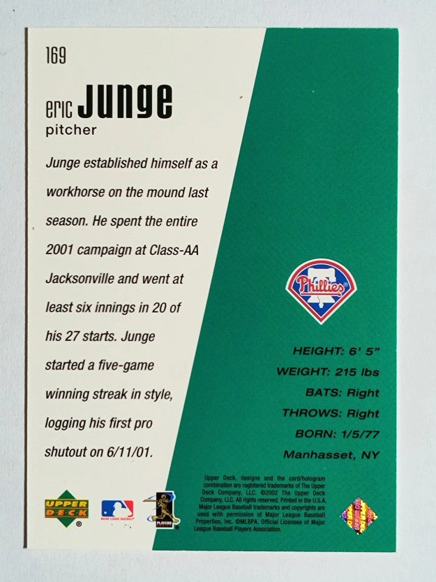 2002 Upper Deck Diamond Connection #169 Eric Junge DC RC (EXMT)