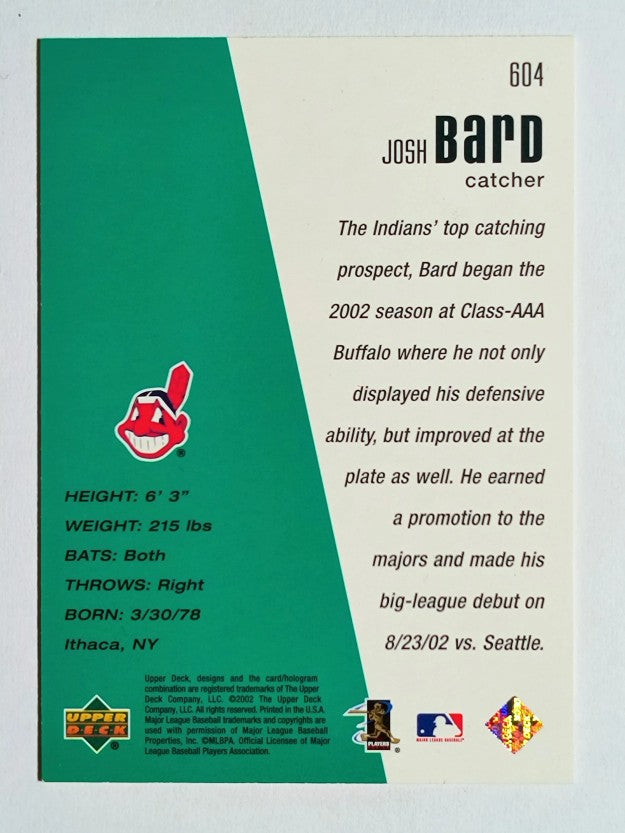 2002 Upper Deck Diamond Connection #604 Josh Bard DC RC (EXMT)
