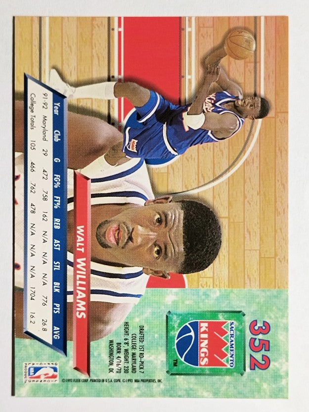 1992-93 Ultra #352 Walt Williams RC