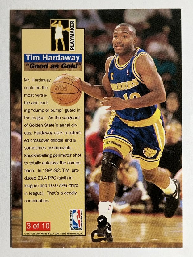 1992-93 Ultra Playmakers #3 Tim Hardaway