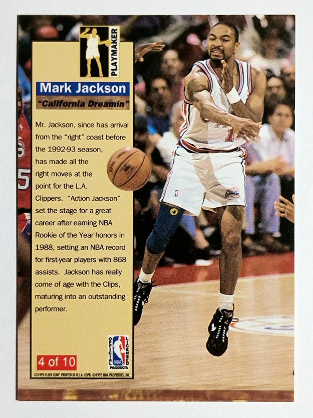 1992-93 Ultra Playmakers #4 Mark Jackson