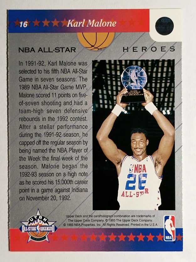 1992-93 Upper Deck All-Star Weekend #16 Karl Malone