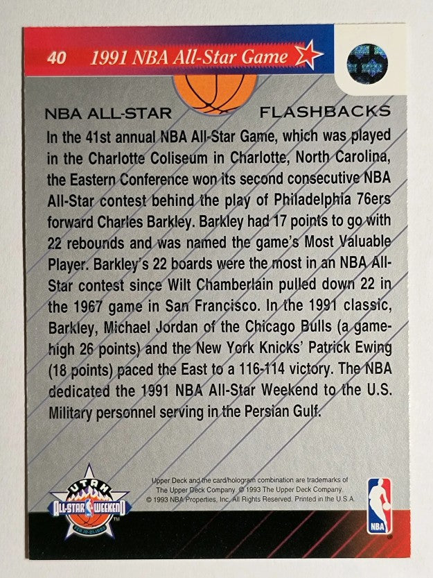 1992-93 Upper Deck All-Star Weekend #40 Charles Barkley MVP