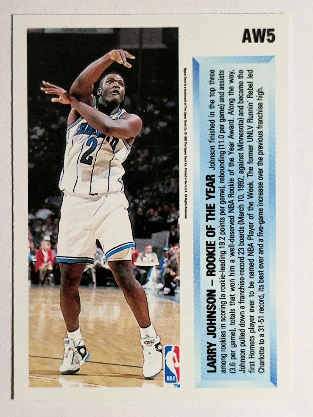 1992-93 Upper Deck Award Winner Holograms #AW5 Larry Johnson/Rookie of the Year