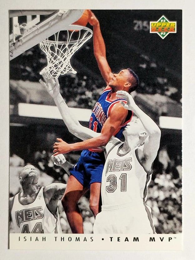 1992-93 Upper Deck Team MVPs #TM9 Isiah Thomas (NM)