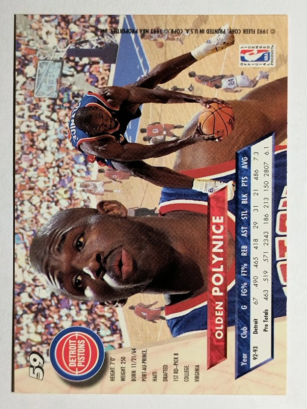 1993-94 Ultra #59 Olden Polynice