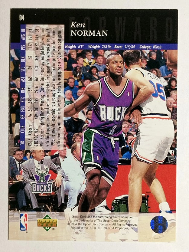 1993-94 Upper Deck SE #94 Ken Norman