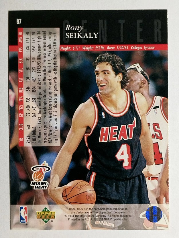 1993-94 Upper Deck SE #97 Rony Seikaly