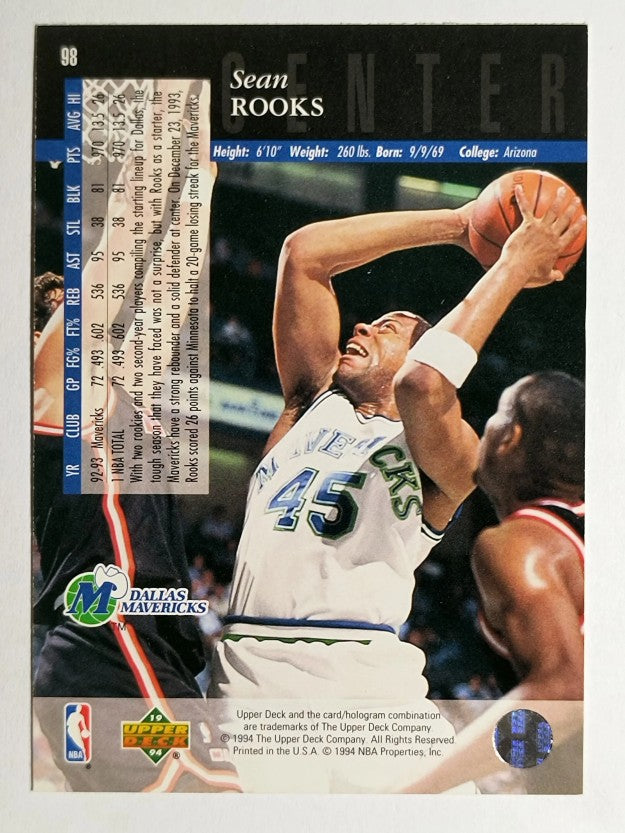 1993-94 Upper Deck SE #98 Sean Rooks