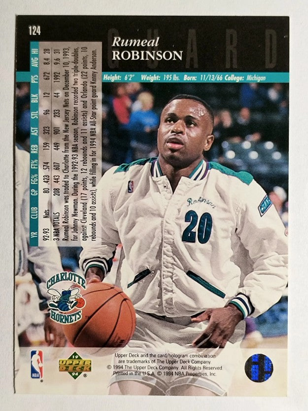 1993-94 Upper Deck SE #124 Rumeal Robinson