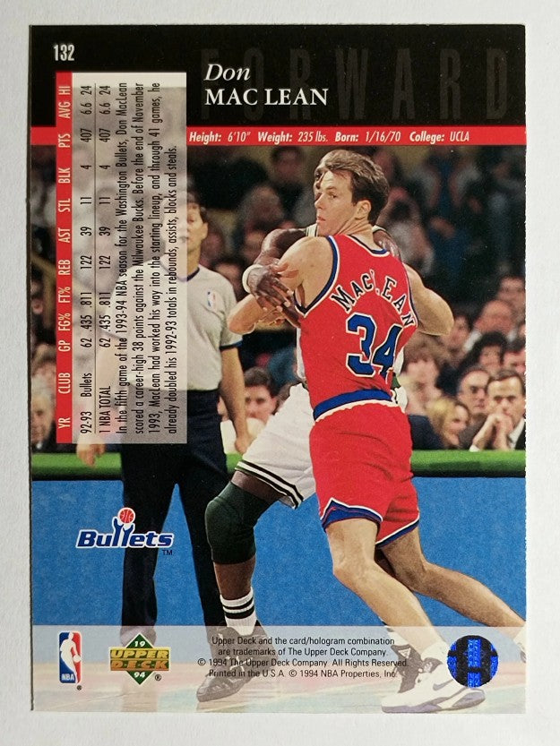 1993-94 Upper Deck SE #132 Don MacLean