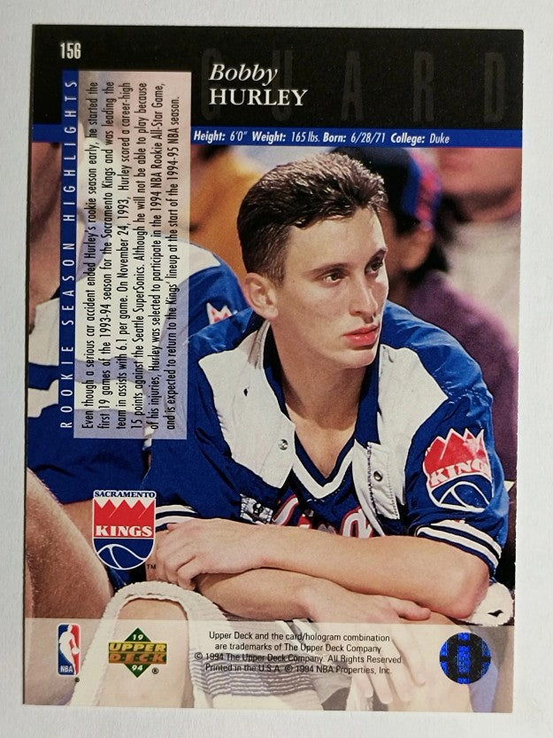 1993-94 Upper Deck SE #156 Bobby Hurley RC