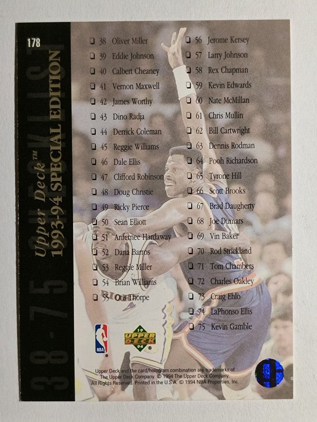 1993-94 Upper Deck SE #178 Checklist 1