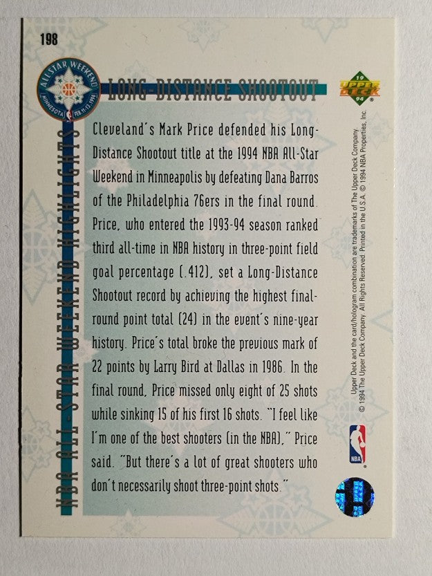 1993-94 Upper Deck SE #198 Mark Price LDS