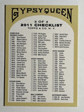 2011 Topps Gypsy Queen Checklists #3 Inserts