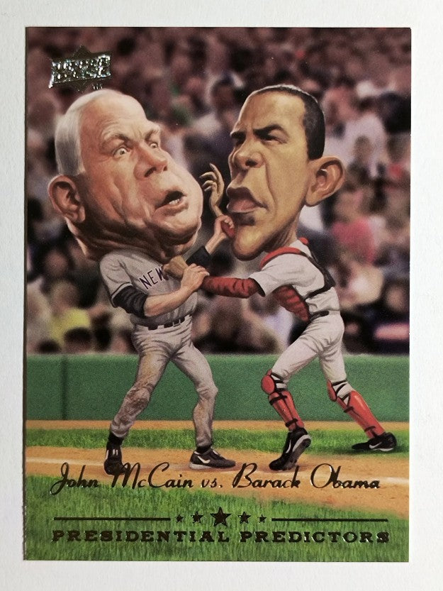2008 Upper Deck Presidential Running Mate Predictors Barack Obama/John McCain