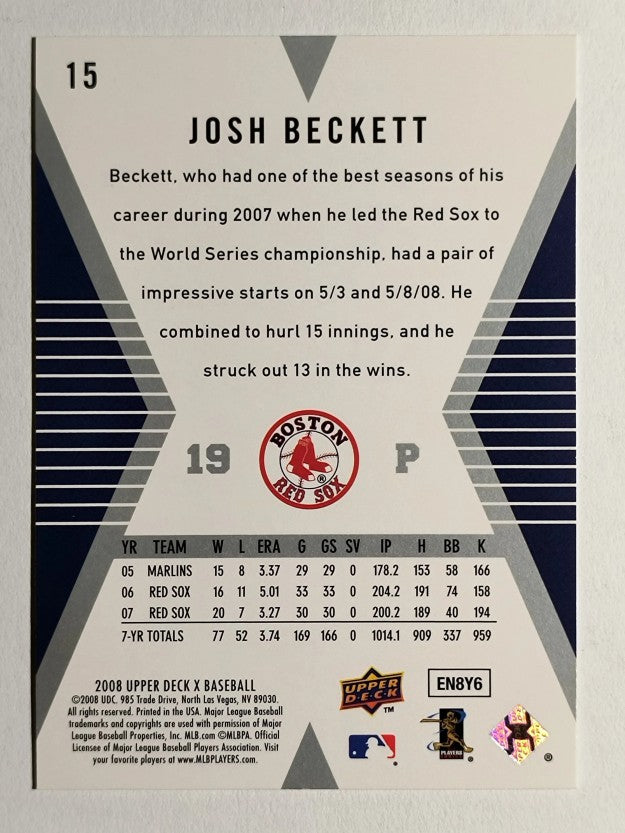 2008 Upper Deck X #15 Josh Beckett
